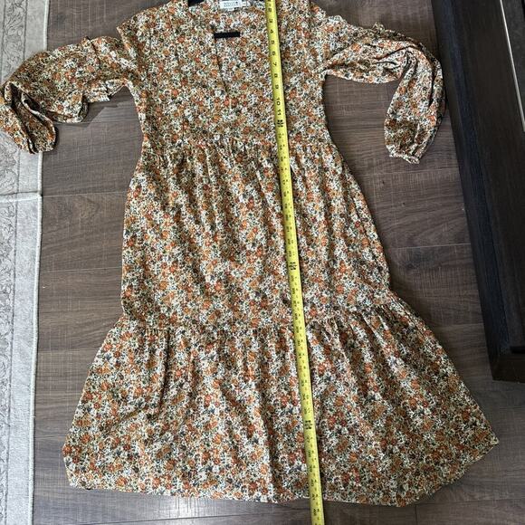Molly Bracken Long Dress In Oona Sunflower Print Small Prairie Boho Womens XS - Picture 6 of 6